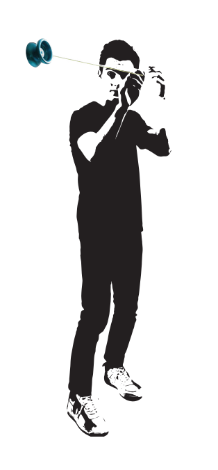 Yoyo player silhouette